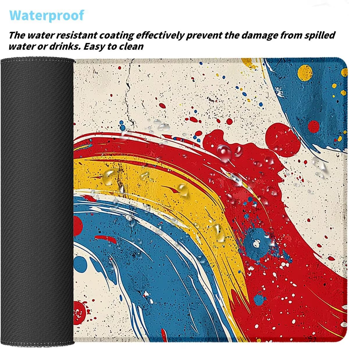 Podkładka pod mysz XXL 1200 x 600 mm retro abstrakcyjna podkładka pod mysz dla graczy wodoodporna podkładka pod mysz z gumową podstawą antypoślizgowa podkładka do gier na biurko podkładka pod mysz
