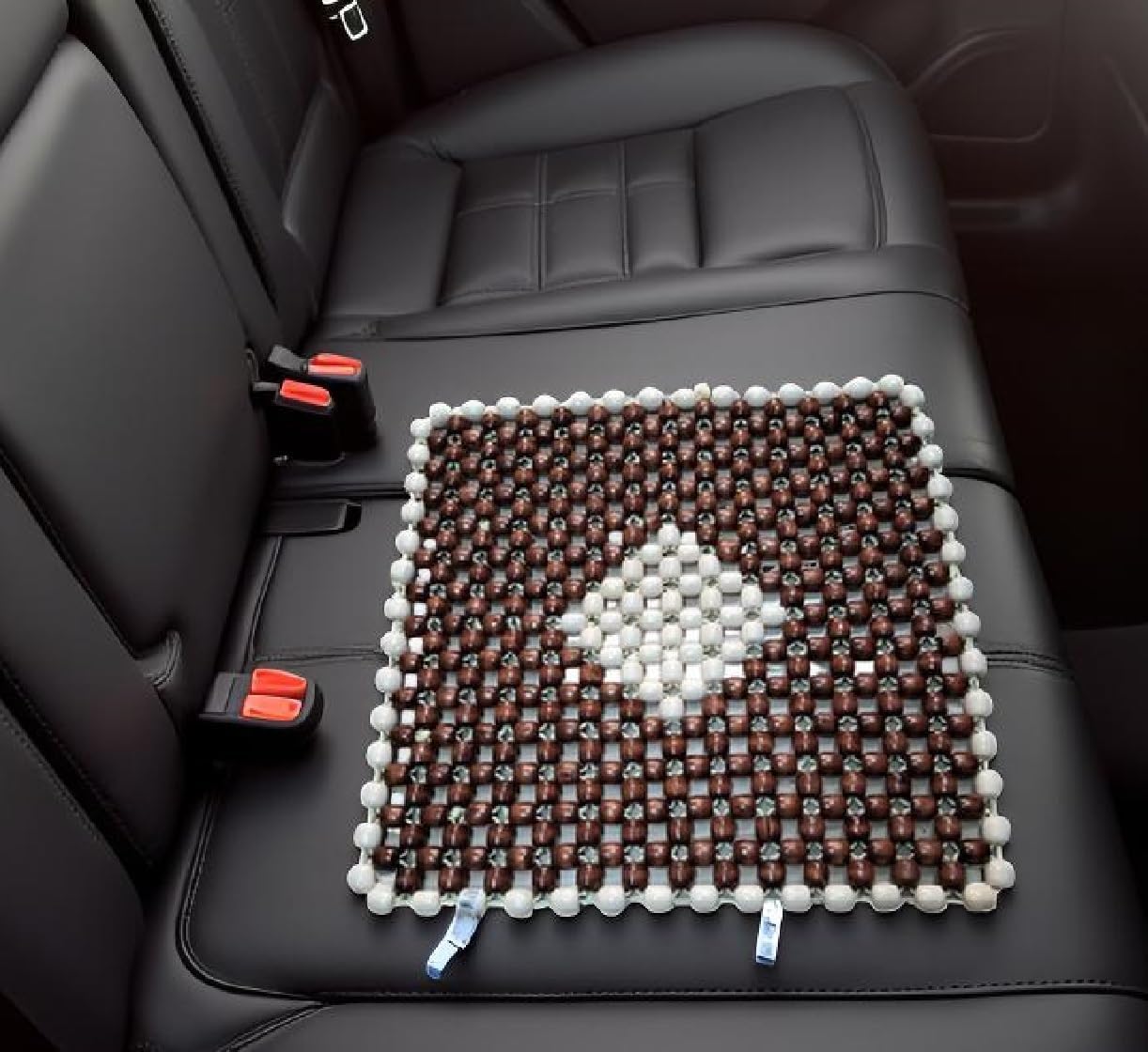 Q1 Beads SCoffee Wooden Beaded Car Seat Beat Cushion Cover Pad for Acupressure Sitting (Coffee, 1 Pack)