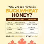 Niagara's Buckwheat Honey | 1 Kg | Unpasteurized Honey | 100% Pure Canadian | Local Golden Natural, Sweet & Delicious, Perfect for Breakfasts, Baking and Desserts