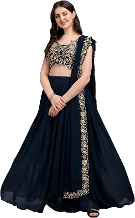 STELLACOUTURE الهندي على استعداد لارتداء lehenga choli للنساء ليلة الحفلات مع بلوزة مخيط 8171-U