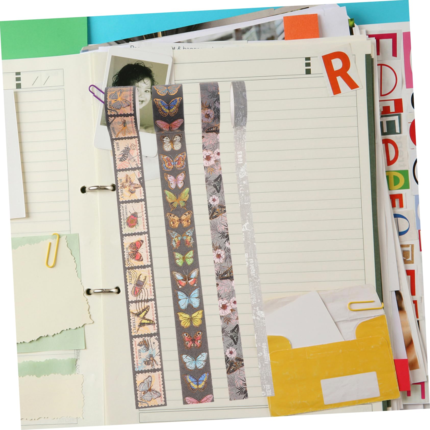 Angoily 4 Set Washi Tape Decorativo Con Motivo E Nastro Adesivo Per Scrapbooking E Creazioni Fai Da Te Per Album 17 * 4