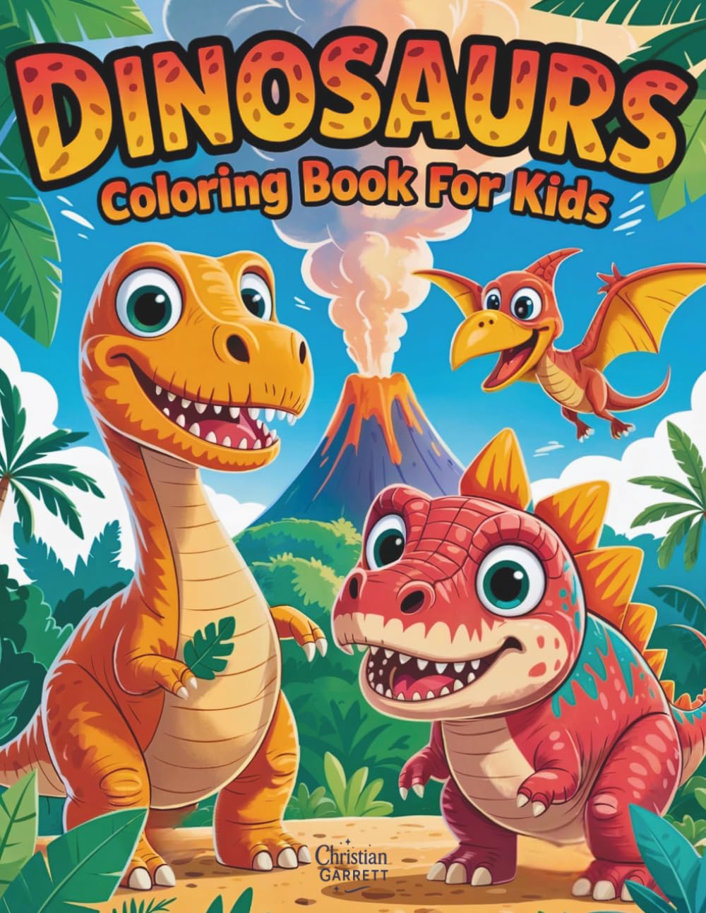 Dinosaurs Coloring Book for Kids: Explore 50 Fascinating Dinos Through Fun Facts and Coloring Pages on a Journey Back to Prehistoric Times!