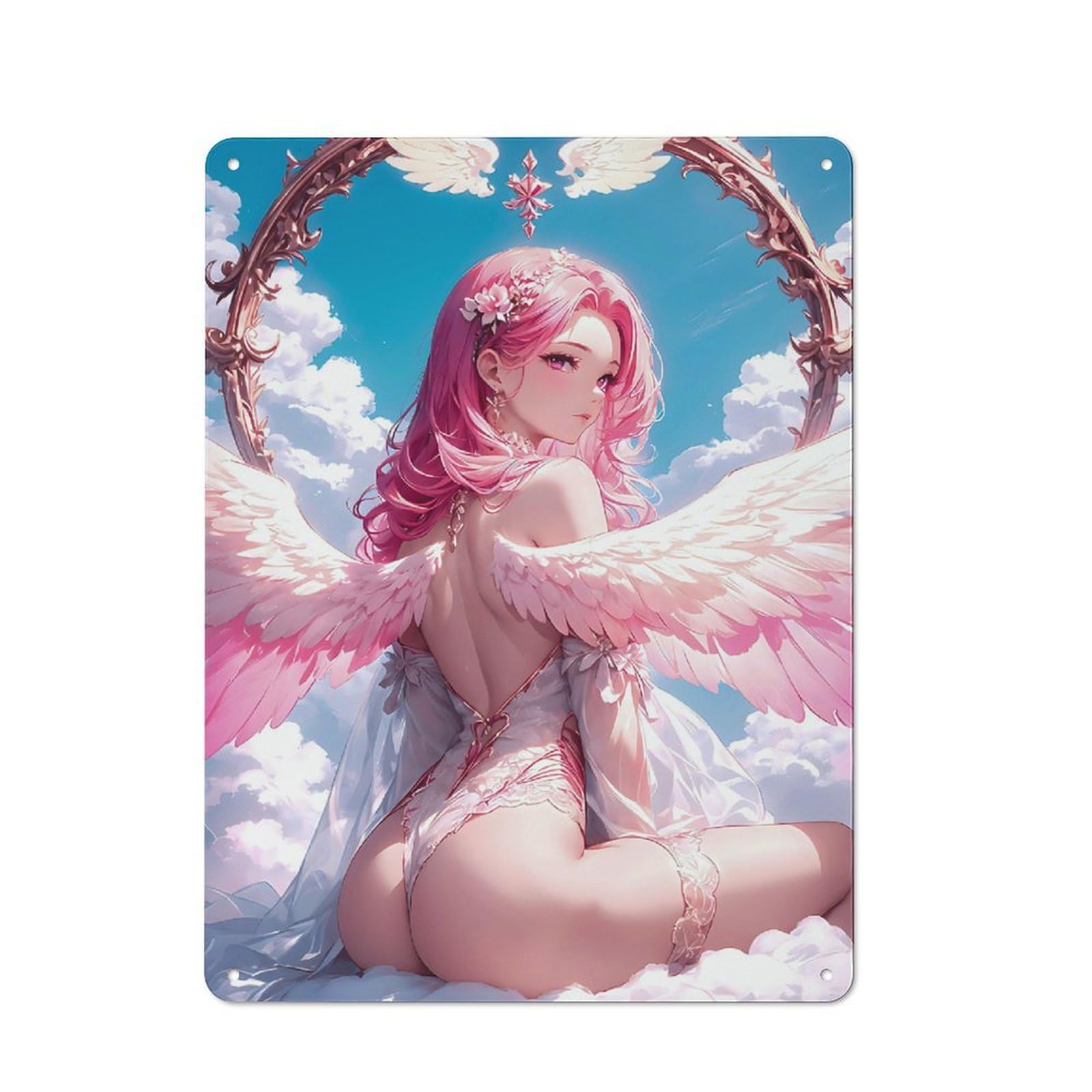 Everyday Godly Angel Anime Girl Metal Gift Sign 40x30cm, Room Wall Plaque for Home, Shop, Pub Or Studio Wall
