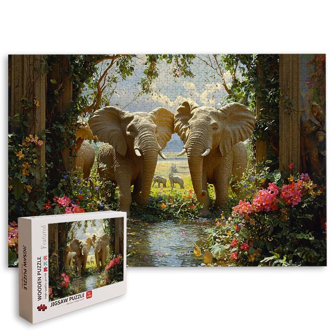 Puzzle 2000 Pezzi, Puzzle Elefante, Misura: 100x71cm, Regalo Donna -8697