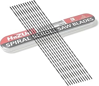 Spiral Scroll Saw Blades 5 Inch Plain End, #6 Fine Wood Cutting, Scrollsaw Blades for Sawing Cutting Wood