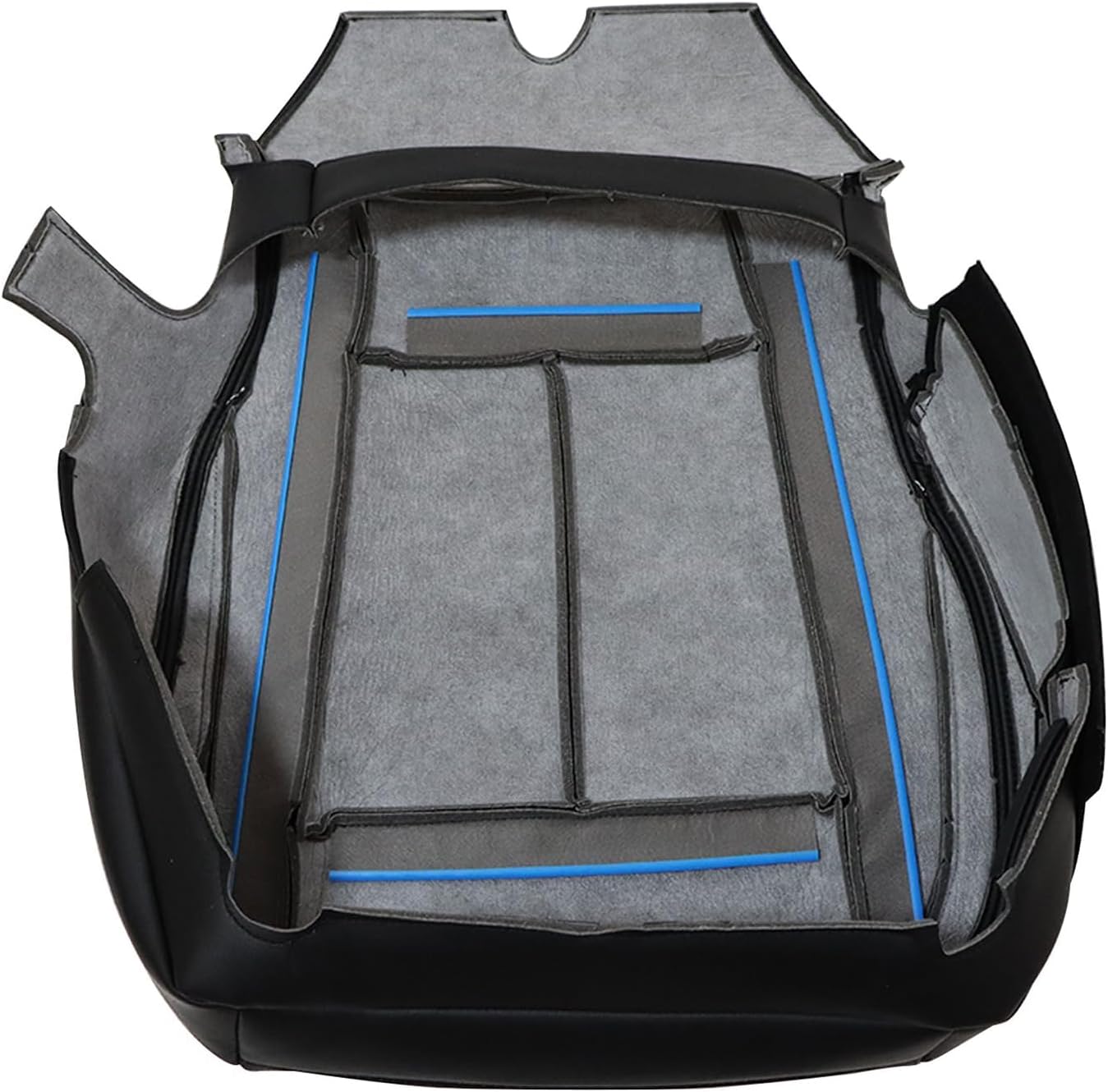 NLQR Front Driver Side Bottom Replacement Seat Cover Black Microfiber Leather Compatible with Ford F150 Super Crew Cab 2015 2016 2017 2018 2019 2020 2021