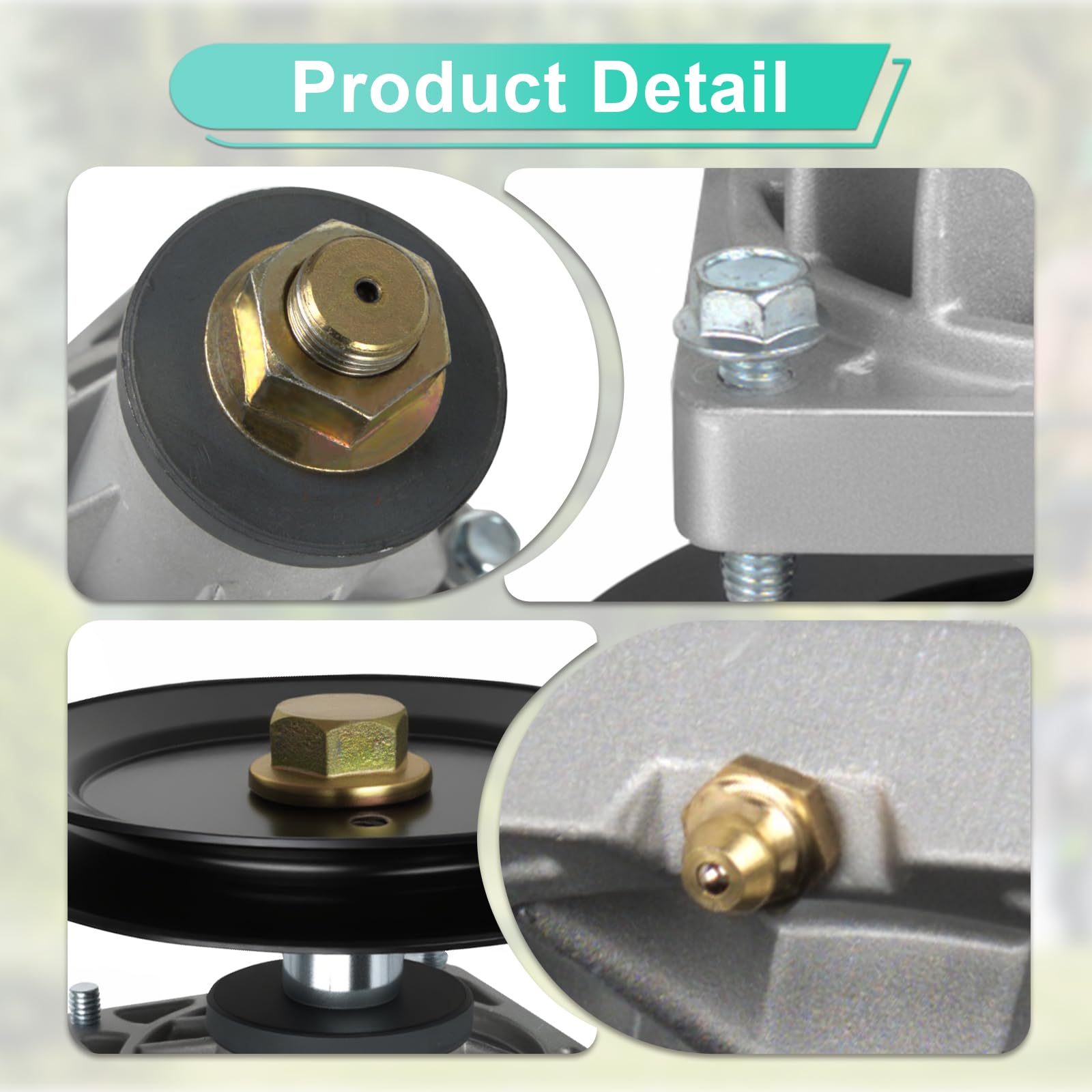 1757364YP - Mandrino di ricambio per tosaerba 5416763 1761445, compatibile con tosaerba S-Napper ZT2342 S40 SW 15, F-erris 400S S65Z, S-Implicity Courier 2691318, confezione da 2