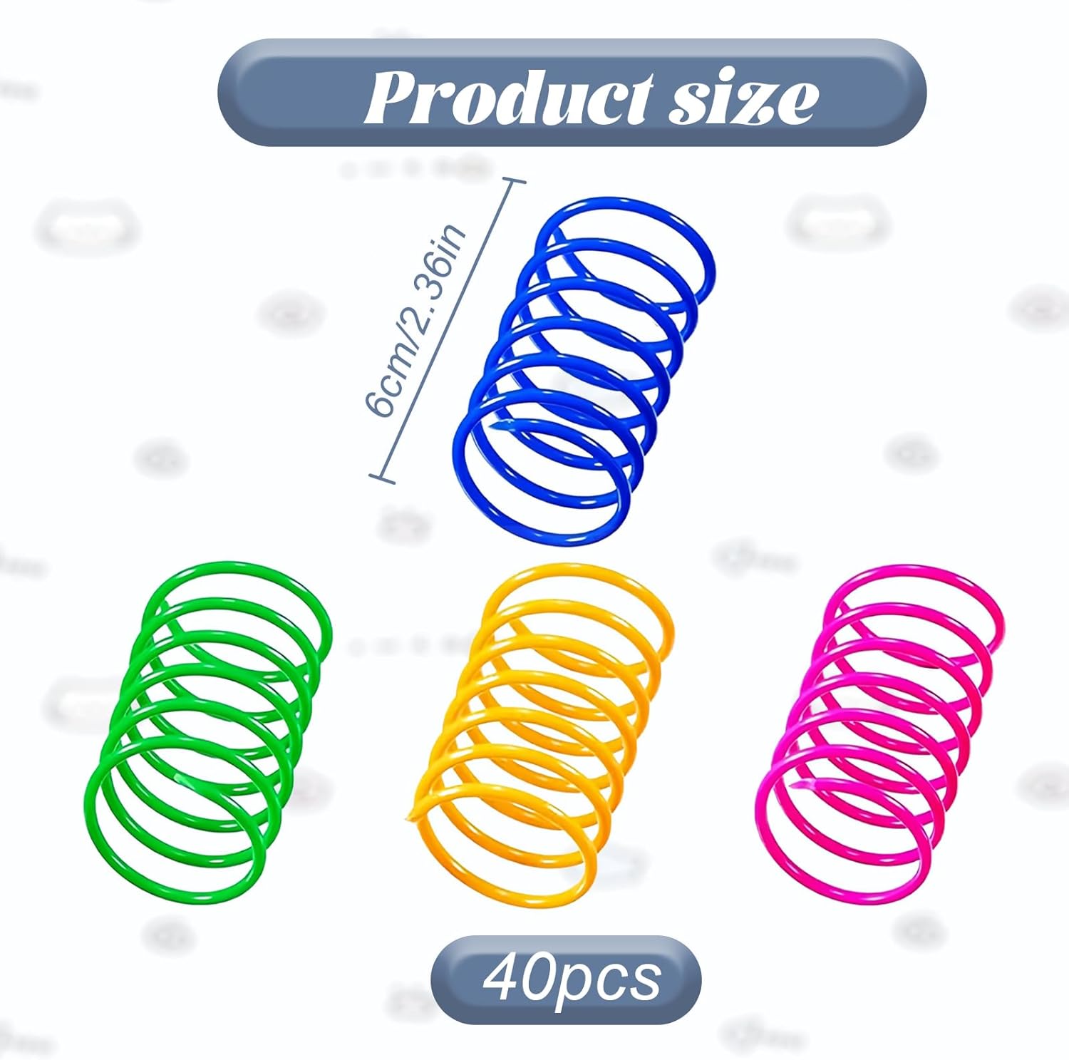 40 Pcs Colourful Cat Springs,Kitten Toys,Cat Spiral Toy,Durable Plastic Toys Springs for Bouncing Play Training Fun Gift 3 71BF37wOi4L. AC SL1500