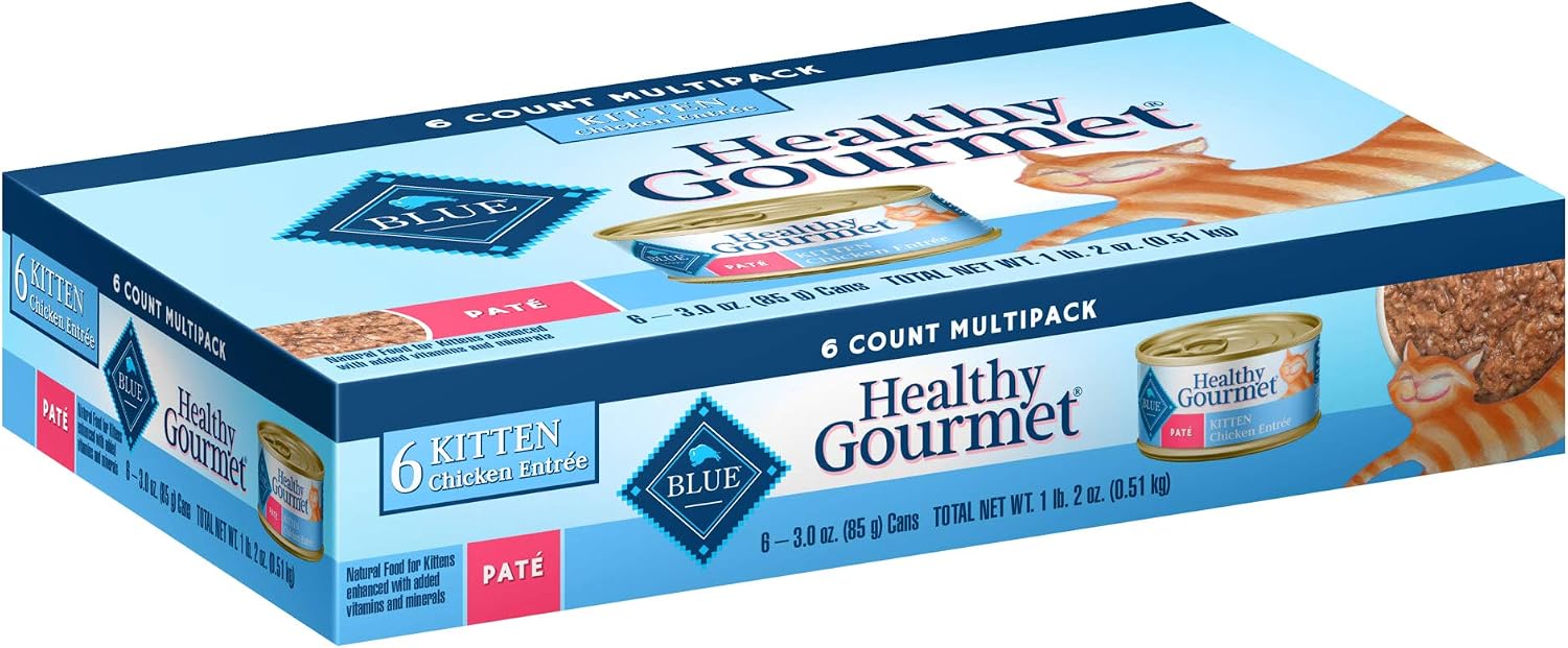 Blue Buffalo Blue Healthy Gourmet Kitten Multipack Cat Food, 3 oz., Case of 6