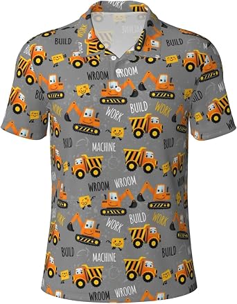 Mens Regular-Fit Quick-Dry Golf Polo Shirt, Midweight Mens Shirt, Sizes S-4XL