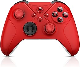 LENISUOLE Wireless Game Controller Replacment for xbox,Compatible with xbox one S/X,Series X/S/Android/IOS and Windows PC 7/8/10/11,Built-in Dual Vibration and Headphone Jack with Turbo Funtion(Red)