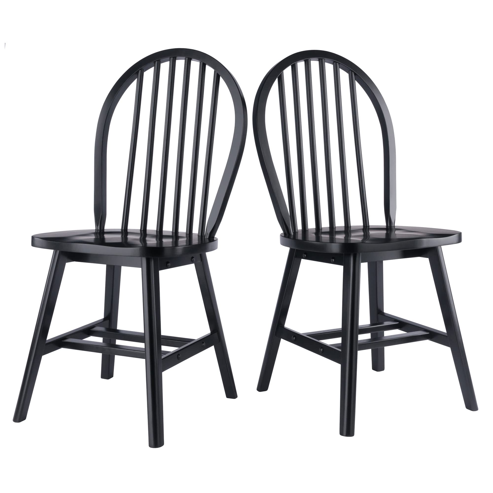 Winsome Windsor Black Chair, front view