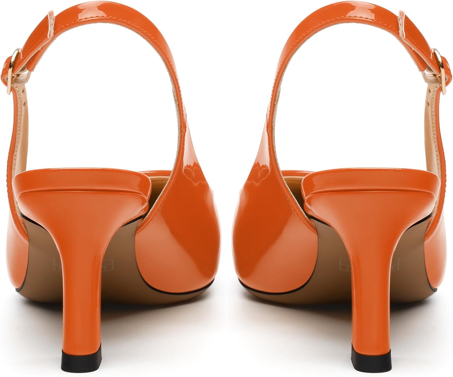 Women's Pumps Slingback Kitten Heels for Women Closed Pointed Toe Backless Pumps Wedding Party Dress Pumps Shoes