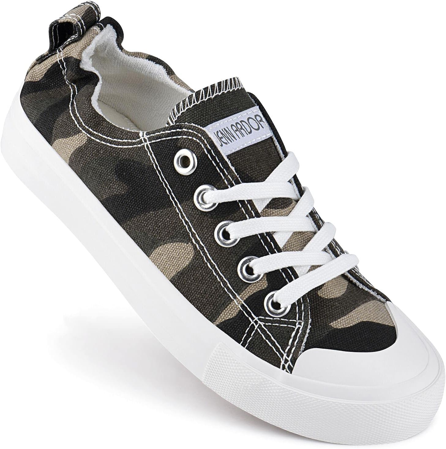 Slip On Canvas Shoes for Women Casual Sneakers Low Top Fashion Sneakers Lace-up Women's Walking Shoes Flat Shoes for Women