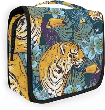 Amazon トイレタリーバッグ 洗面用具入れポーチ メンズ 男の子 洗面用具ケース 吊り下げ 虎柄 タイガー 動物柄 アニマル おしゃれ 人気 大容量 化粧バッグ 収納 化粧ポーチ トラベル 旅行 出張 Natax トイレタリーバッグ
