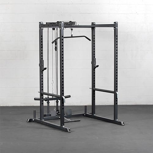 Miniatura 3 de Titan Fitness T-2 Series 71" LAT Pulldown y accesorio de fila baja, capacidad de 300 libras de capacidad, torre de polea LAT montada en bastidor que