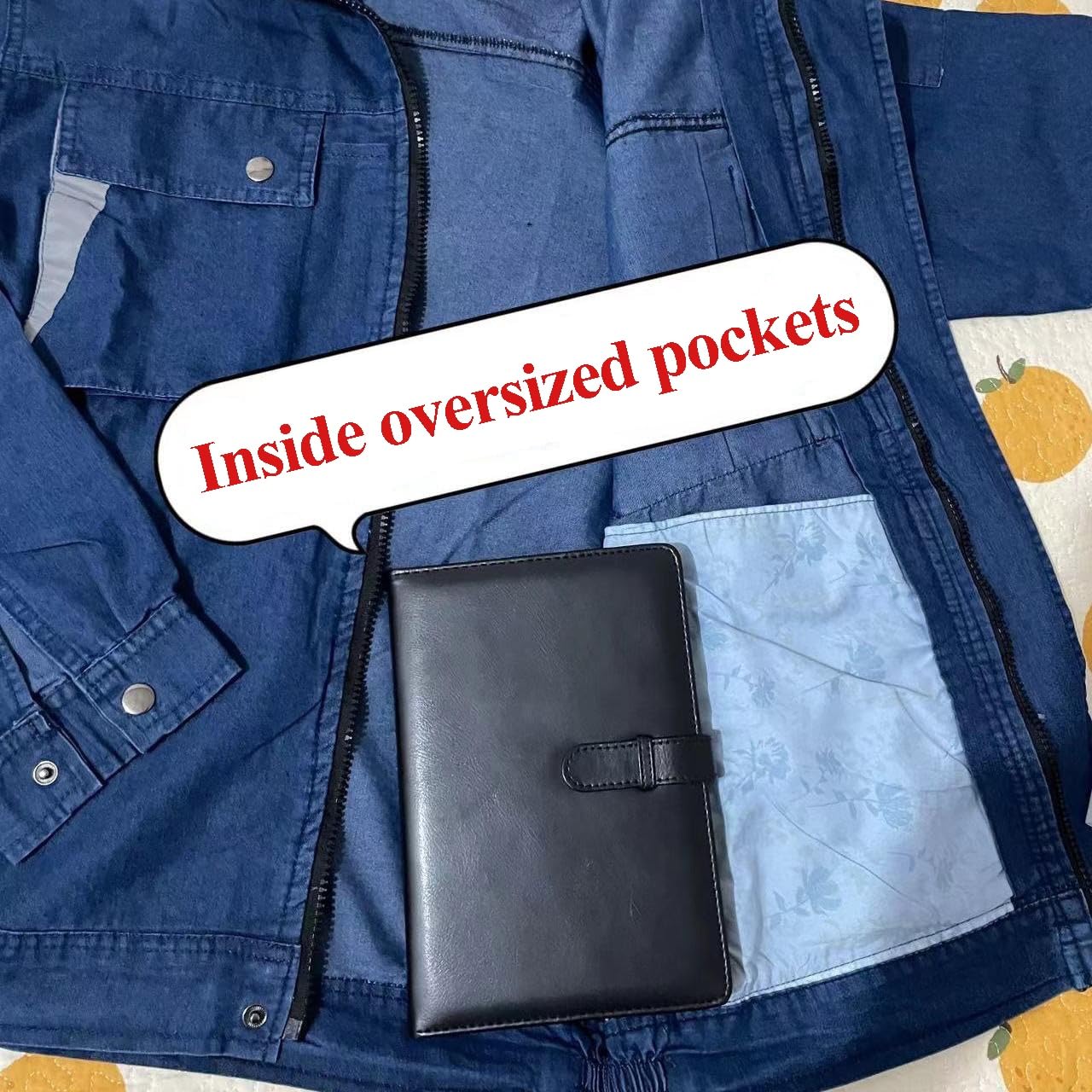 Traje de Trabajo de Soldadura de Mezclilla para Hombres Ropa de Trabajo de Algodón Ropa de Protección Laboral Escote, Bolsillos para Pantalones(M)