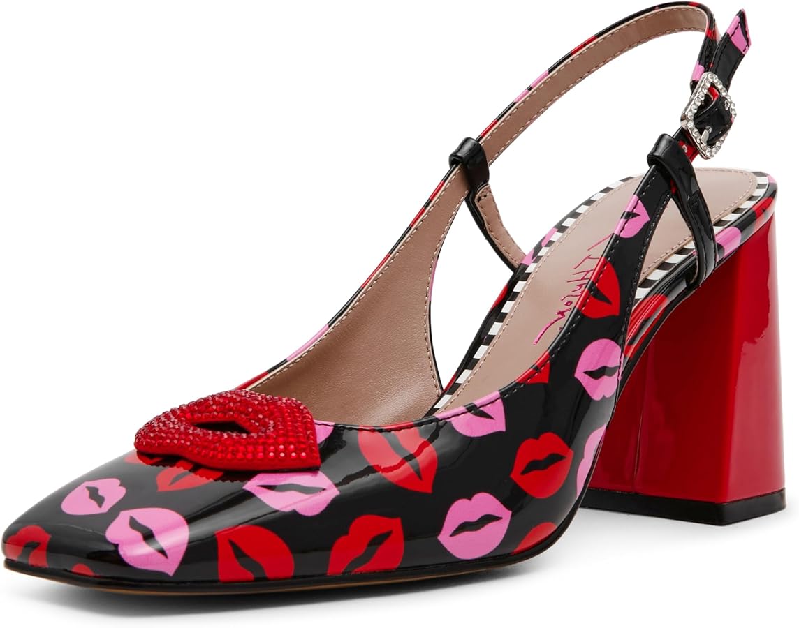 Amazon.com | Betsey Johnson Women's Ashhley Pump, Multi Lips, 6