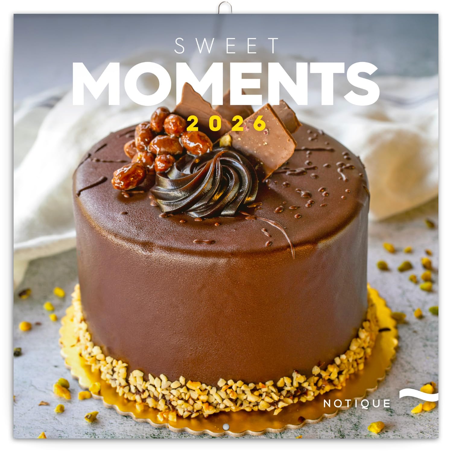 NOTIQUE Wall Calendar 2026 Sweet Moments Calendar, Brochure with Monthly Calendar 30 x 30 cm (30 x 60 Open)