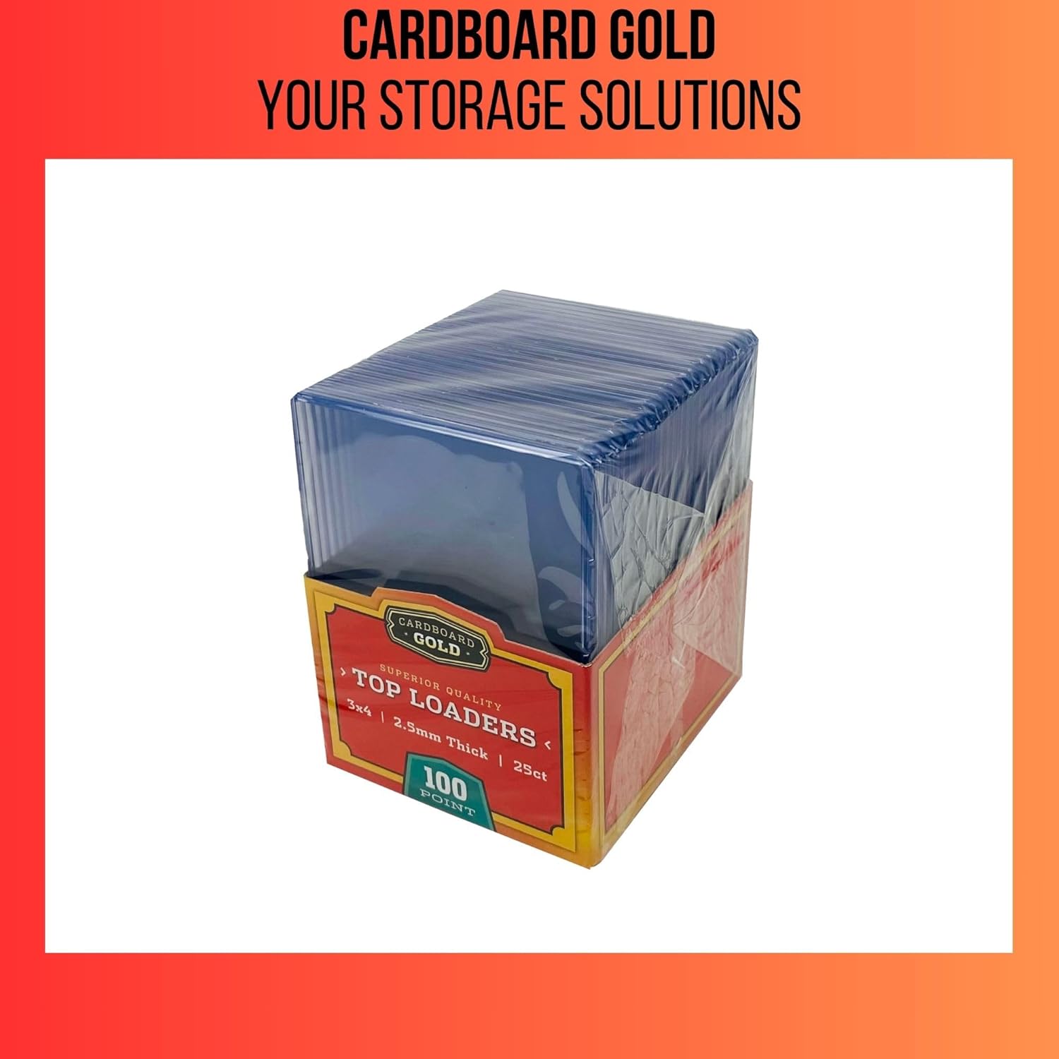 Thick Card Topload Holder - 2.5mm - 100pt - 25ct