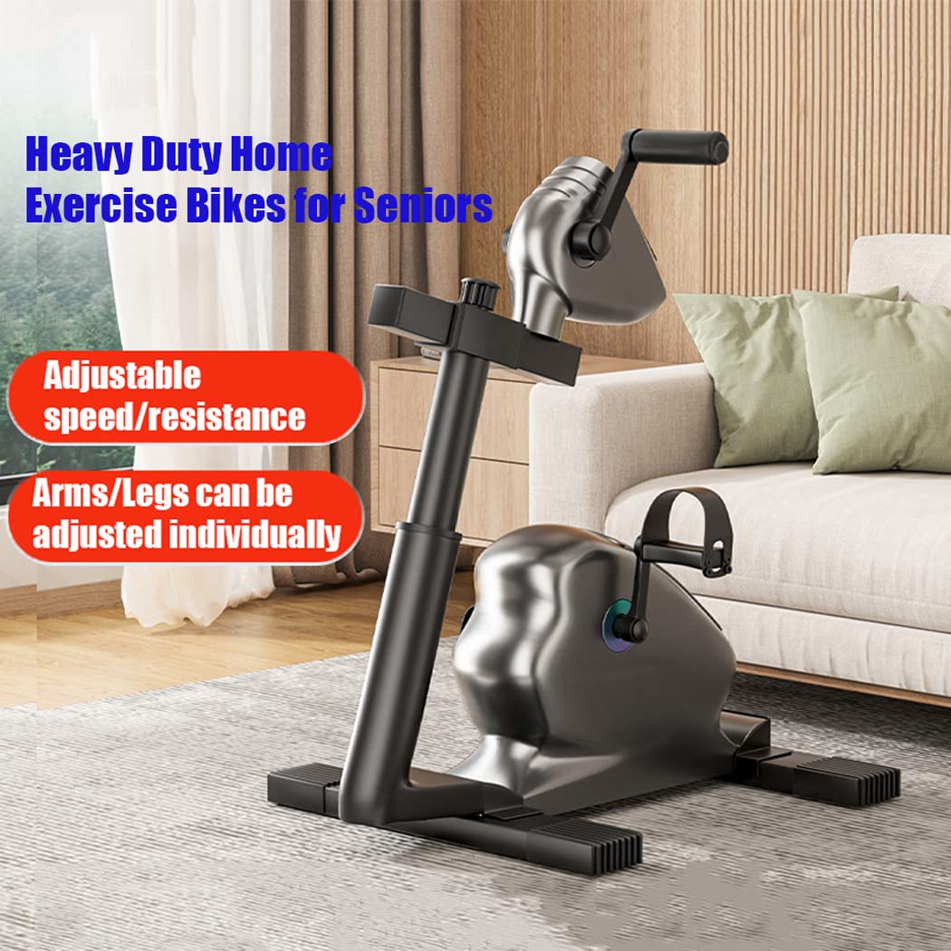Elektryczny Rower Treningowy, Wytrzymały, Domowy, Zmotoryzowany Rower Treningowy Do Ćwiczeń Nóg I Ramion Osób Starszych, Rower Stacjonarny Do Ćwiczeń Nóg Z Uchwytem Ochronnym