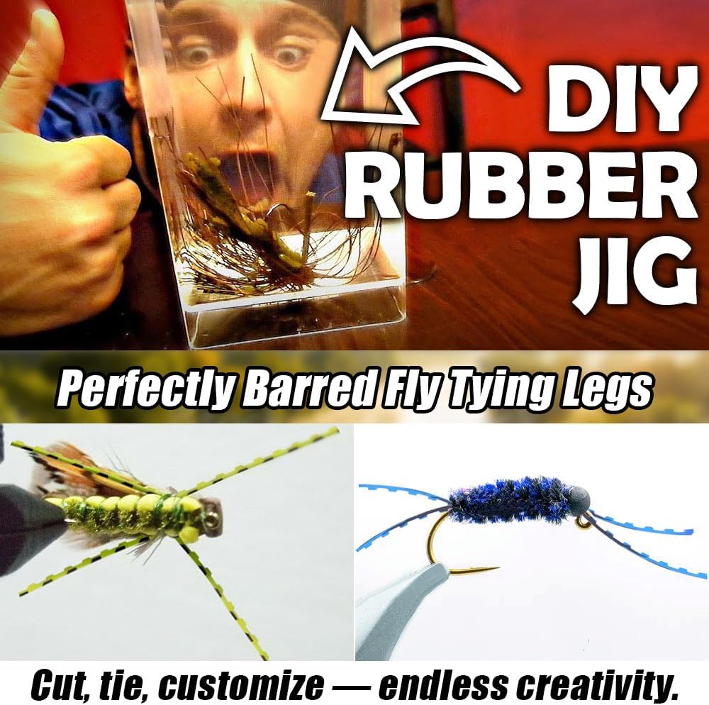 Rubber-Legs-Fly-Tying-Materials-12-Colors-Silicone-Legs-for-Fly-Tying-Flies & Jigs Trout Bass Panfish Lure Making Supplies Kit