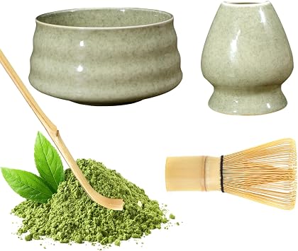 Matcha Bowl Set of 4, Matcha Whisk Set, Matcha Whisk, Tea Spoon, Matcha Whisk Set, Matcha Bowl, Bamboo Matcha Whisk, Home Time, Goods, Tea Ceremony, Beginner, Gift Gift Matcha Set of 4