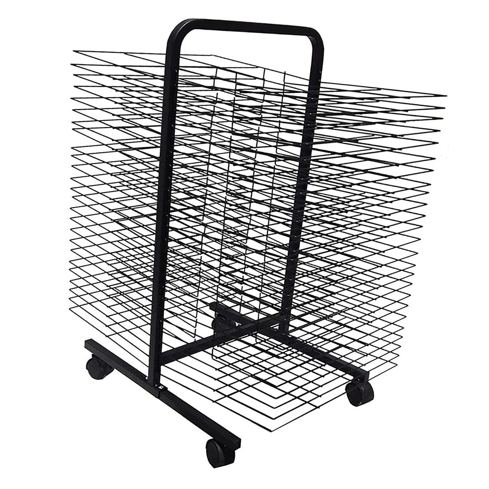 Aioneer Art Drying Rack For Classroom - Sided Wire Drying Shelf, Back-To-Back Double-Sided Mobile Art Drying Rack, With Wire Shelves Drying Rack, For Schools And Art Clubs,26,layer