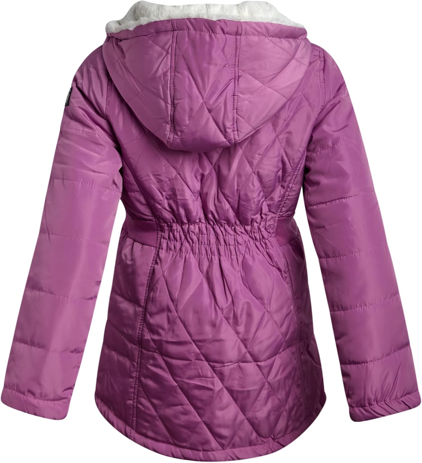 DKNY Reversible Girls Winter Coat - Heavyweight Quilted Jacket with Sherpa Lining Hooded Puffer Jacket Winter Coats for Girls - Image 7
