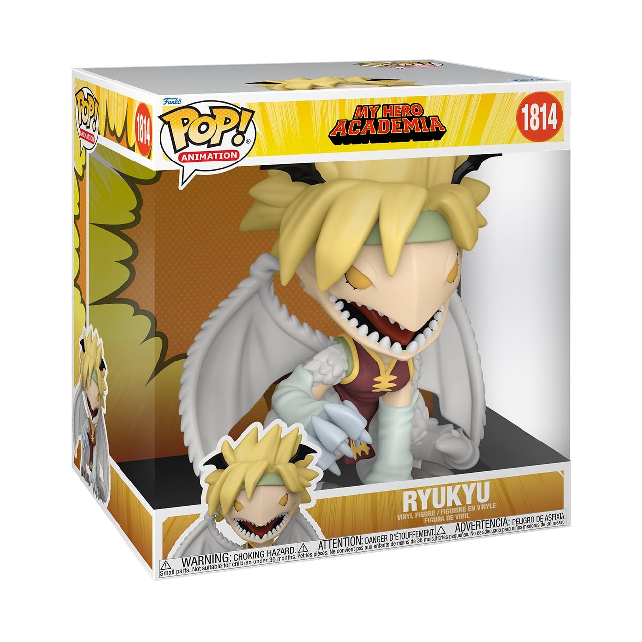 Funko POP! Jumbo: My Hero Academia (MHA) - Ryukyu (Dragon) | Gadget Ufficiale Anime - Personaggio in Vinile da Collezione - Idea Regalo Compleanno per Fan e Collezionisti
