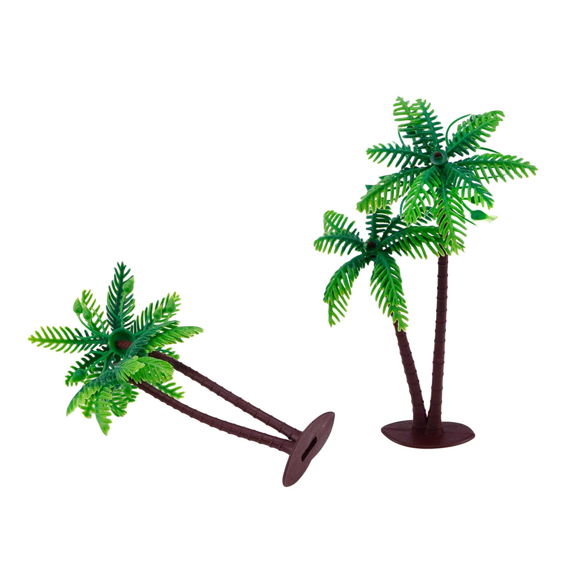 6 Kokospalmen Kunststoff 6er-Set Miniatur-Palmen Aus Kunststoff – 10 Cm Hoch, Perfekt Für Terrarien, Modelllandschaften Oder Dioramen – Einfach In Den Boden Stecken