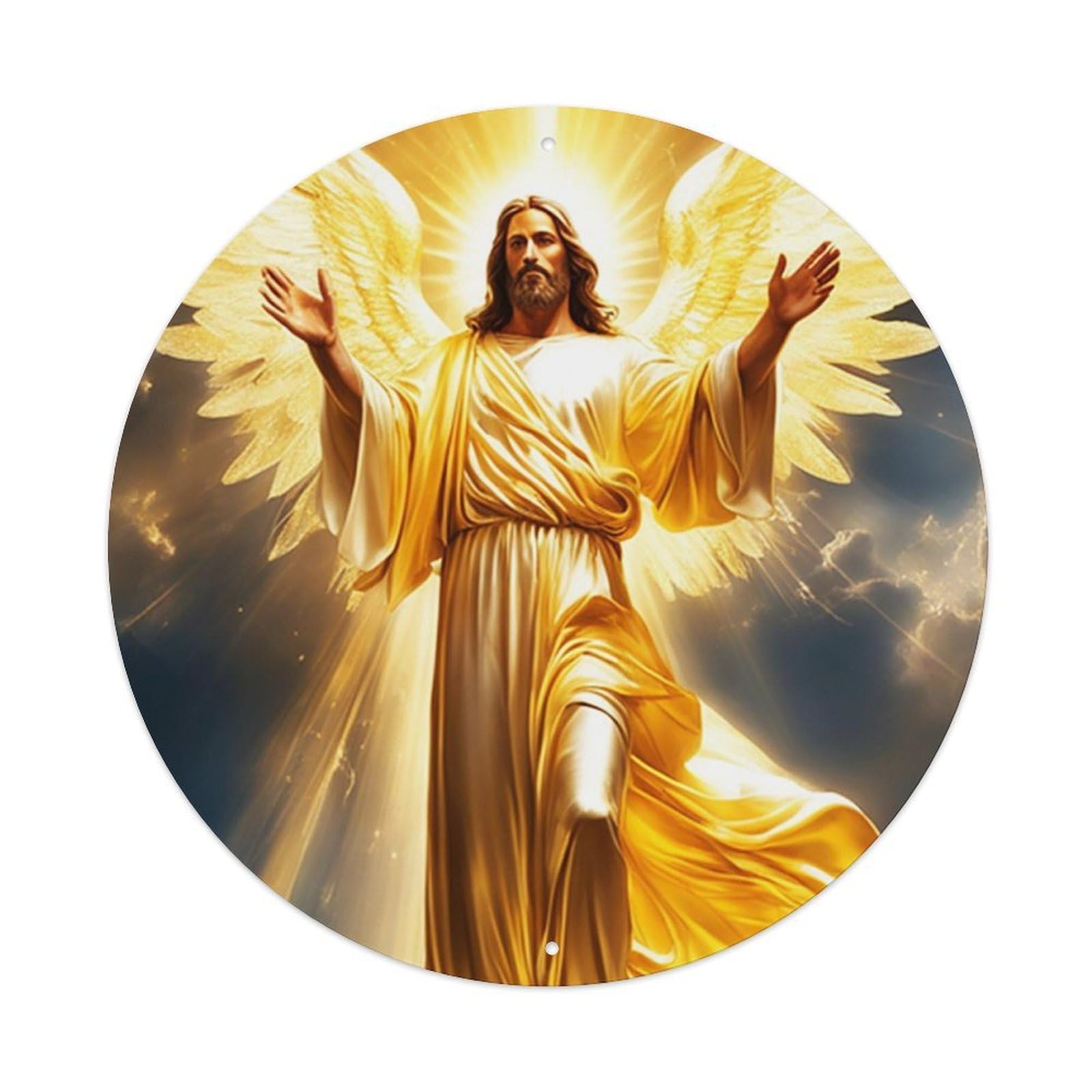 Religious Jesus with Spread Wings Metal Tin Sign