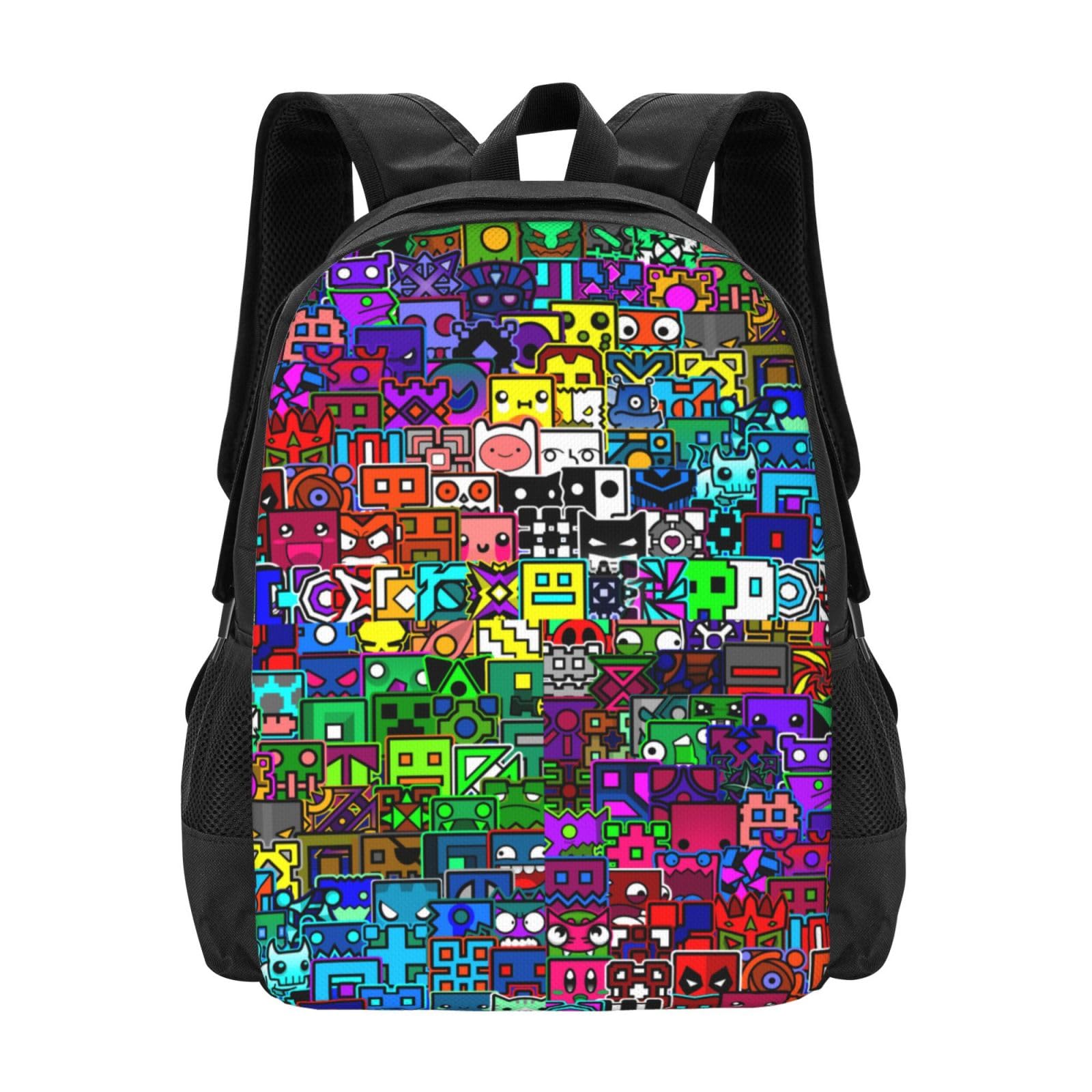 ABDIQJBS Geometry Gaming Dash Backpacks for Men Women Book Bag Travel Hiking Camping Work Lightweight Casual Daypack Bookbag 16.5 Inch