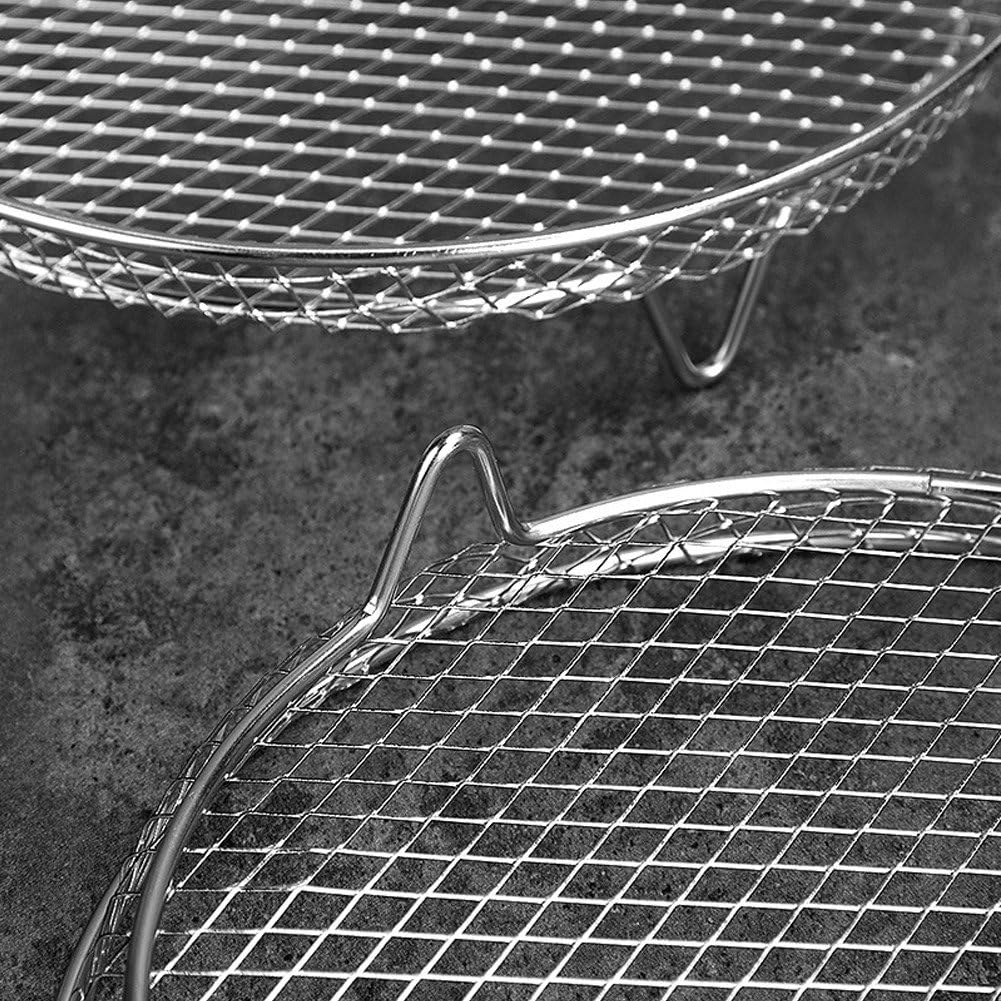 Set 3 Cestelli Per Friggitrice Ad Aria - Griglie Acciaio Inox Multistrato - Foto 12