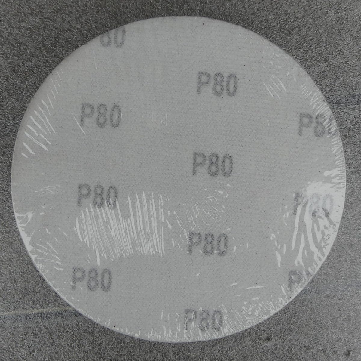 25 discos abrasivos de 150 mm de diámetro, sin agujeros, grano P80, lijadora de yeso, discos abrasivos, lijadora excéntrica de cuello largo de Bohrfux