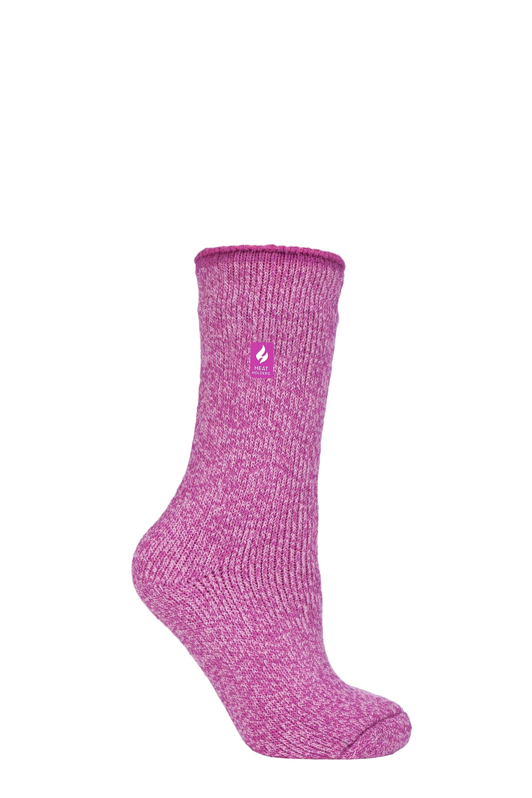 HEAT HOLDERS SOCKSHOP Ladies 2.9 TOG Merino Wool Socks Pack of 1 Pink 4-8