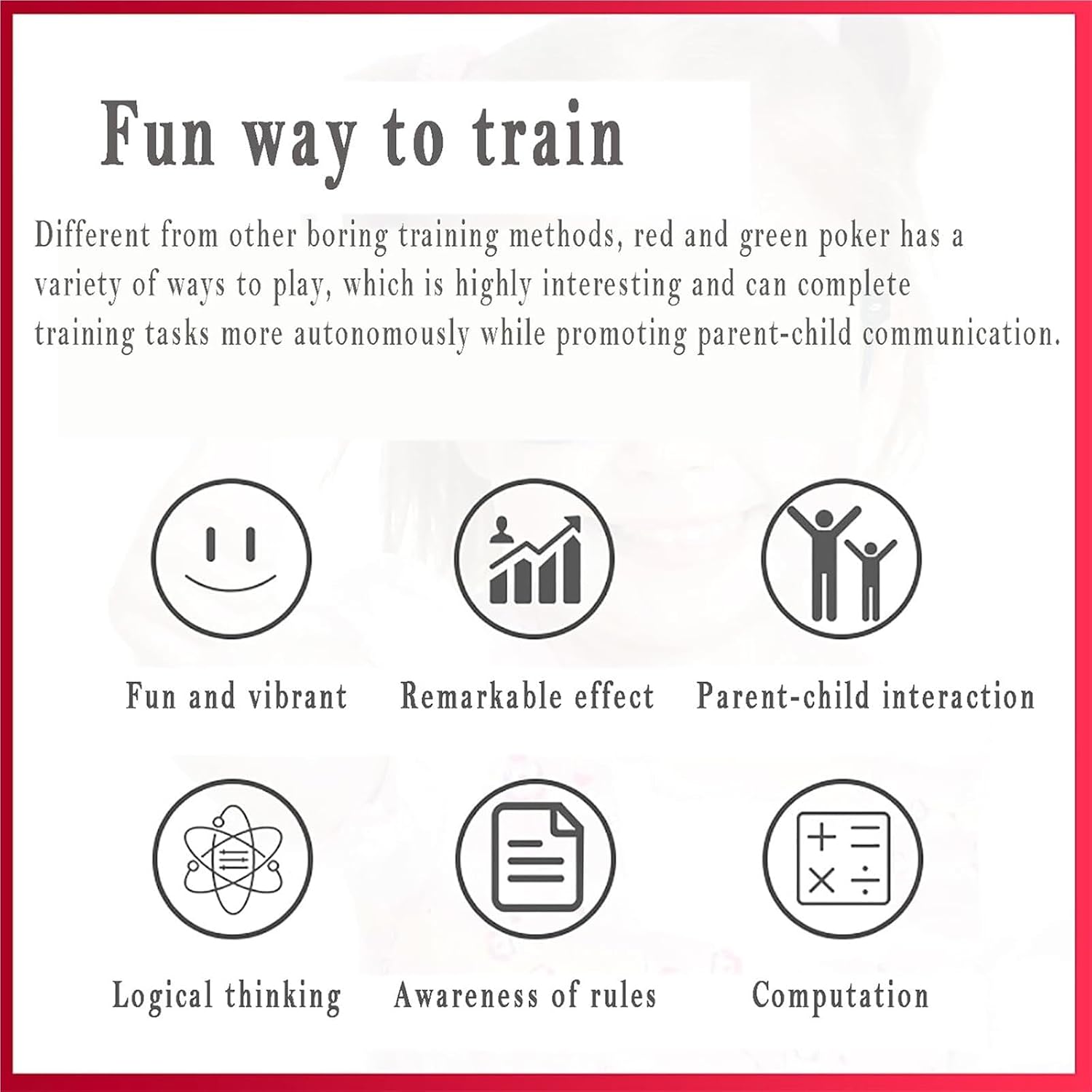 Vision Training Tool, Red Green Vision Correction Cards, Amblyopia Strabismus Red-Green Poker, Simultaneous Binocular Vision, Eye Exercise Tool, Can Shorten The Amblyopia Training Cycle.