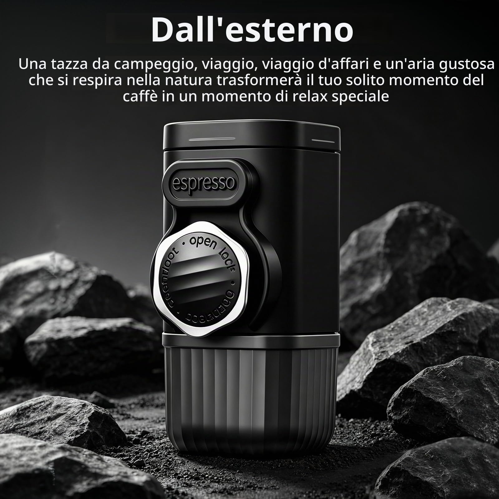 OBEST Macchina per caffè espresso portatile, Minipresso per viaggiare | macchina da caffè manuale espresso, viaggi all'aperto escursionismo, acchina da caffè portatile per campeggio