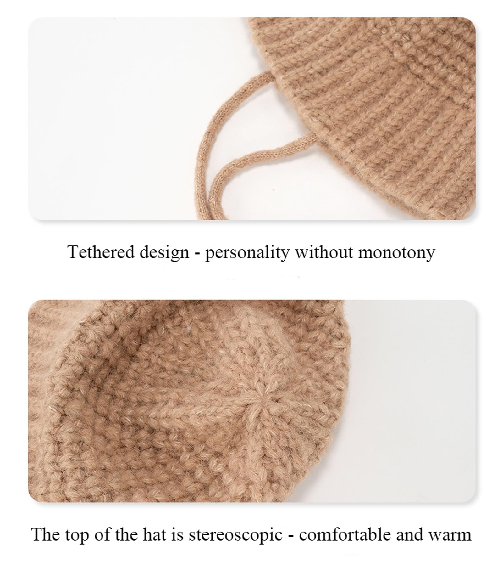 KEYDUACU Cappello invernale da donna morbido e caldo lavorato a maglia