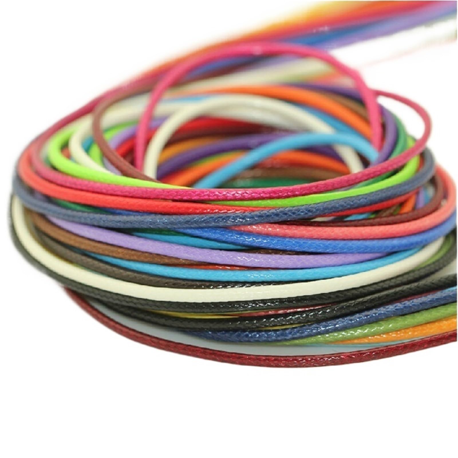 Cordón de repuesto encerado de 2mm, hilo resistente para pulseras DIY y collares