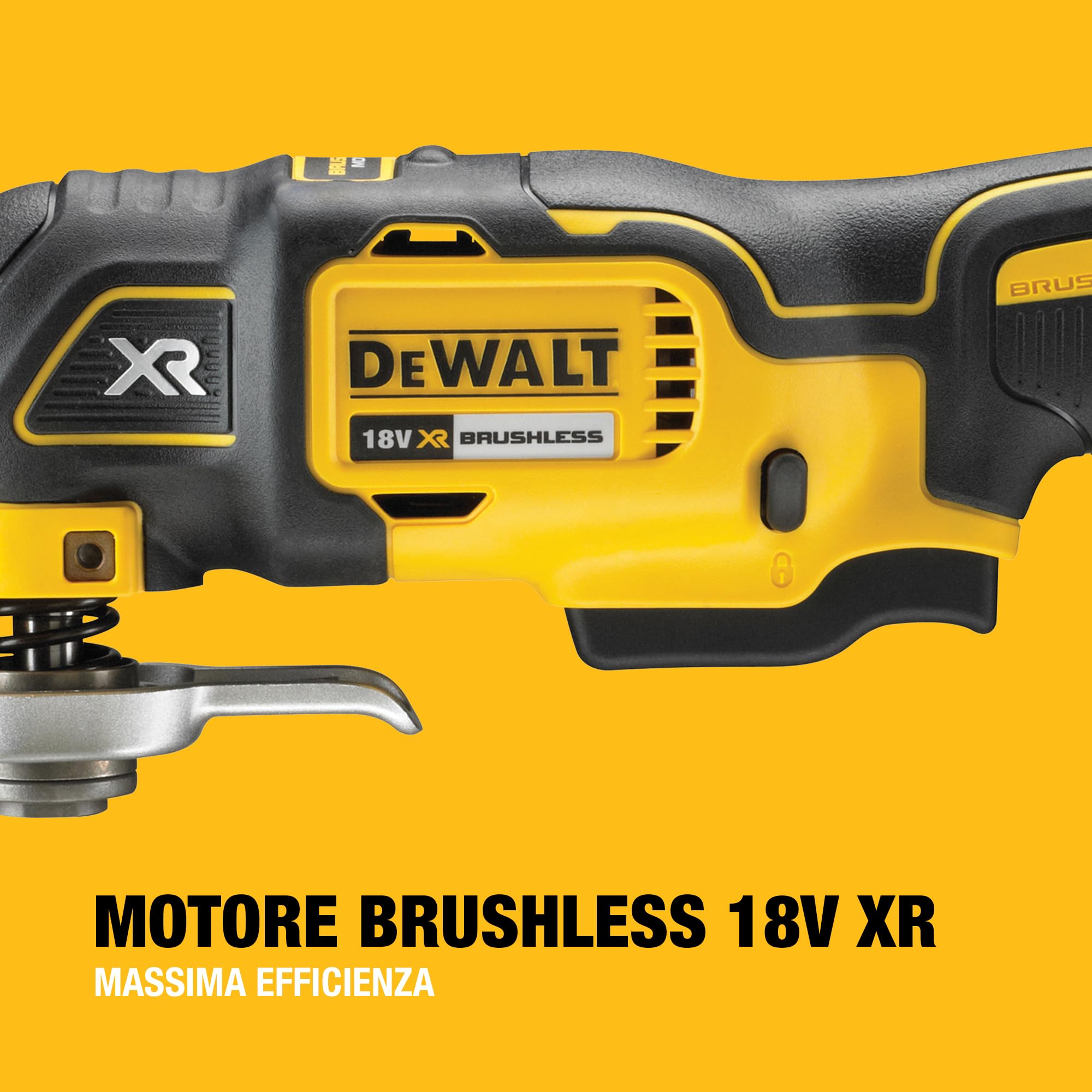 DEWALT Utensile oscillante senza spazzole 18V XR, in valigetta T-STAK senza batterie e caricabatteria, solo corpo macchina, DCS355NT-XJ