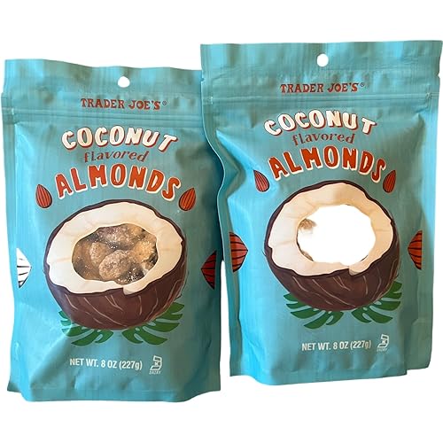 Trader Joe's - Almendras con sabor a coco (paquete de 2)