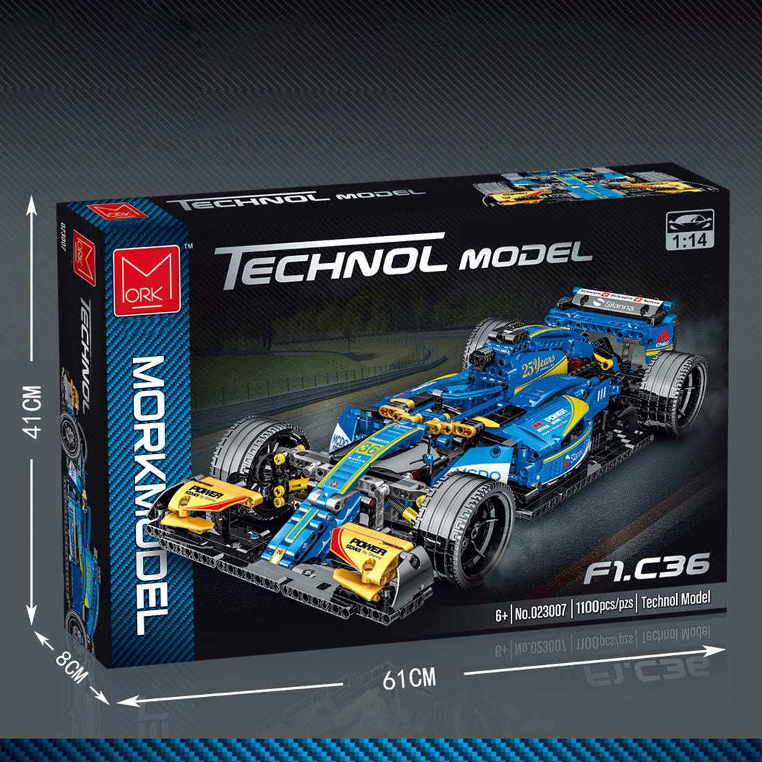SEREIN Technic F1 Car Model 1100Pcs 114 Sports Car Racing Car Building