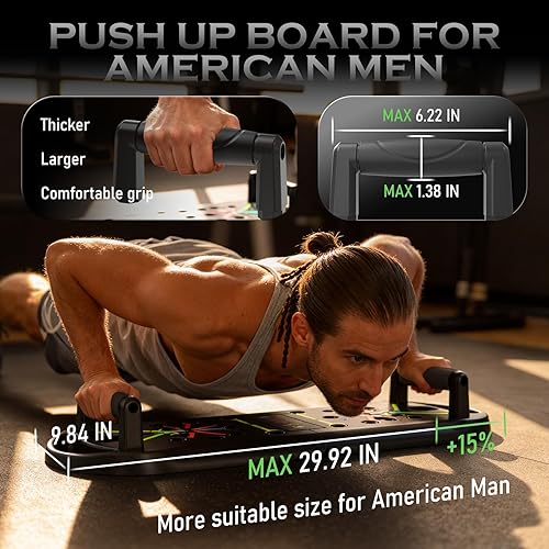 Miniatura 3 de Push Up Board Fitness, Workout Home Gym Equipment, 20 in 1 Exercise Pushup Bar Handles for Floor, Strength Training Equipment for Men