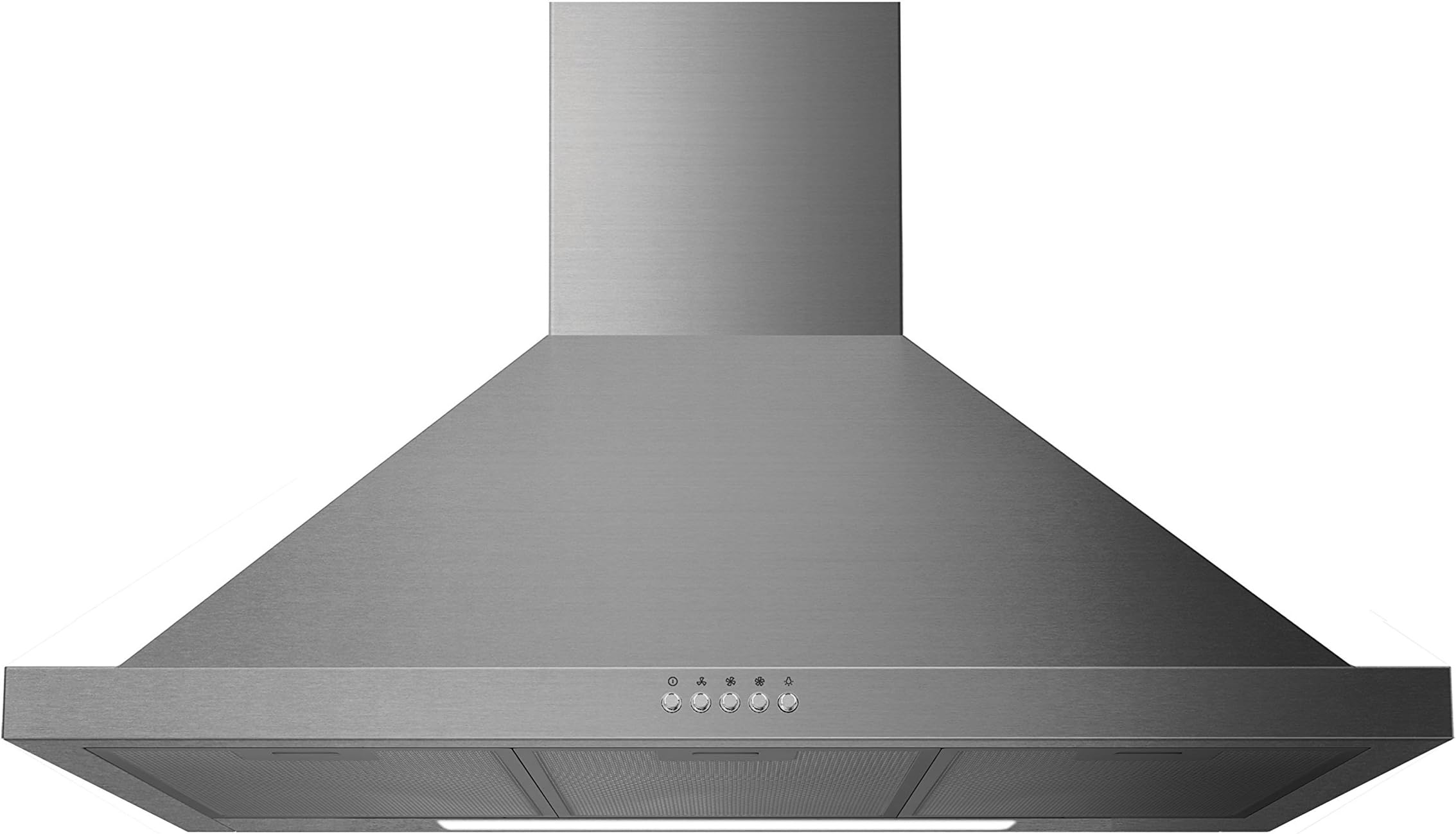 StatesmanCHM60SS Chimney Cooker Hood Extractor, 2 Speed Settings, Slide Control, LED Light, 60 cm, Aluminum Mesh Washable Grease Filter, Stainless Steel