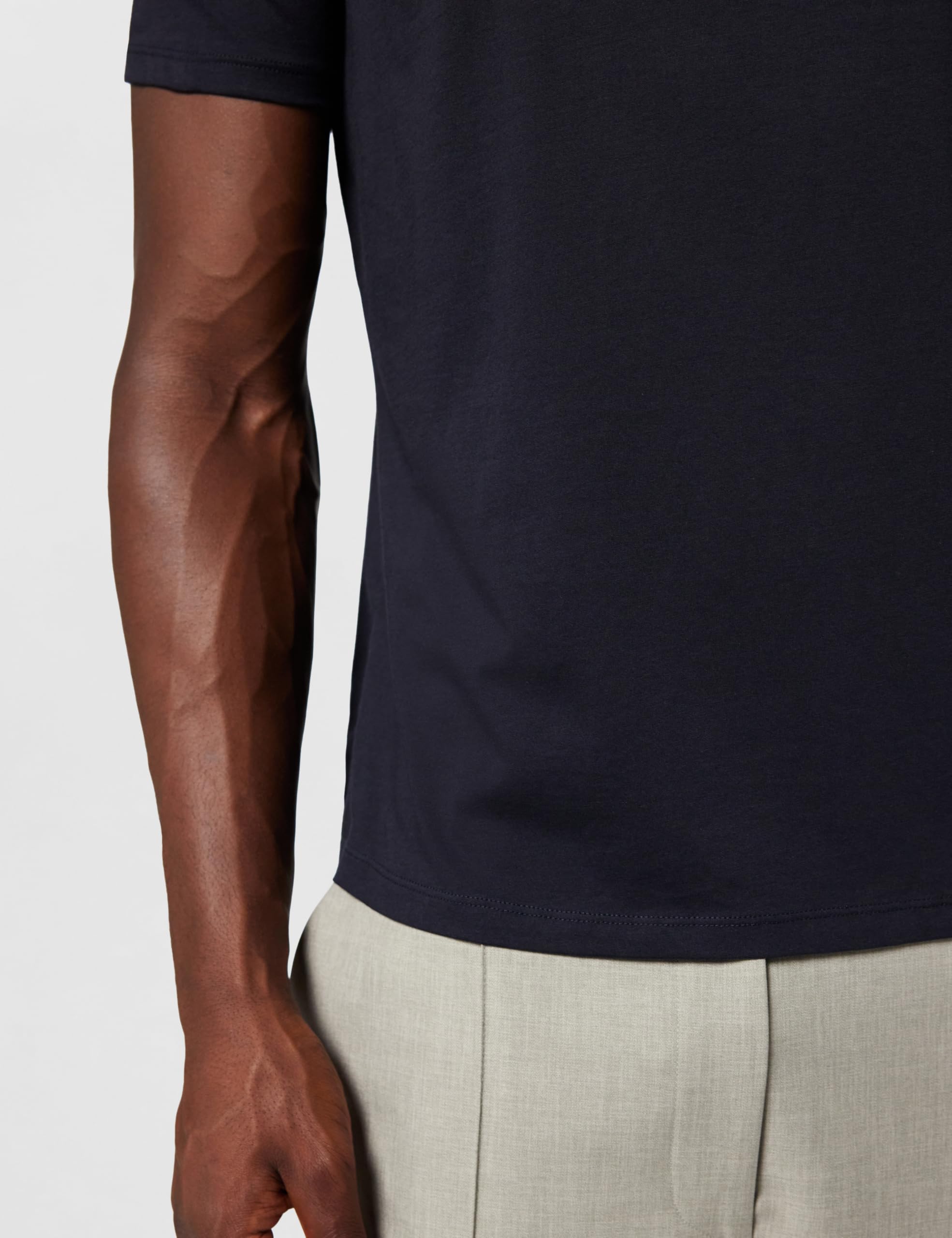 Armani Exchange Plain Front Logo Patch Camiseta para Hombre