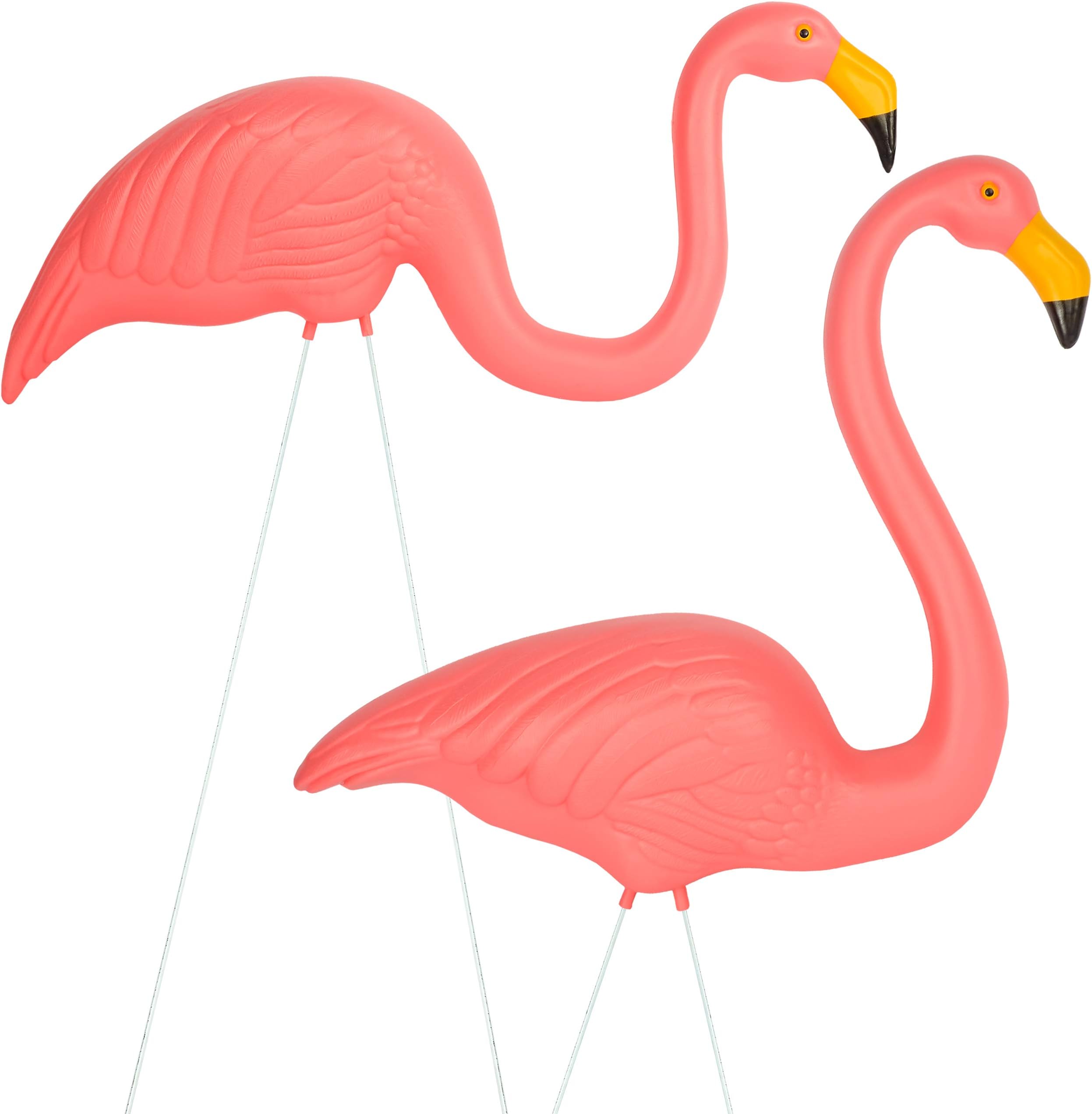 Galashield Pink Flamingo Yard Ornaments Pack of 2 Pink Flamingos Lawn Decor for Garden