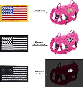 Forestpaw Tactical Dog Harness,Backpack and Service Dog Patches for Medium Large Dogs Training Walking Running