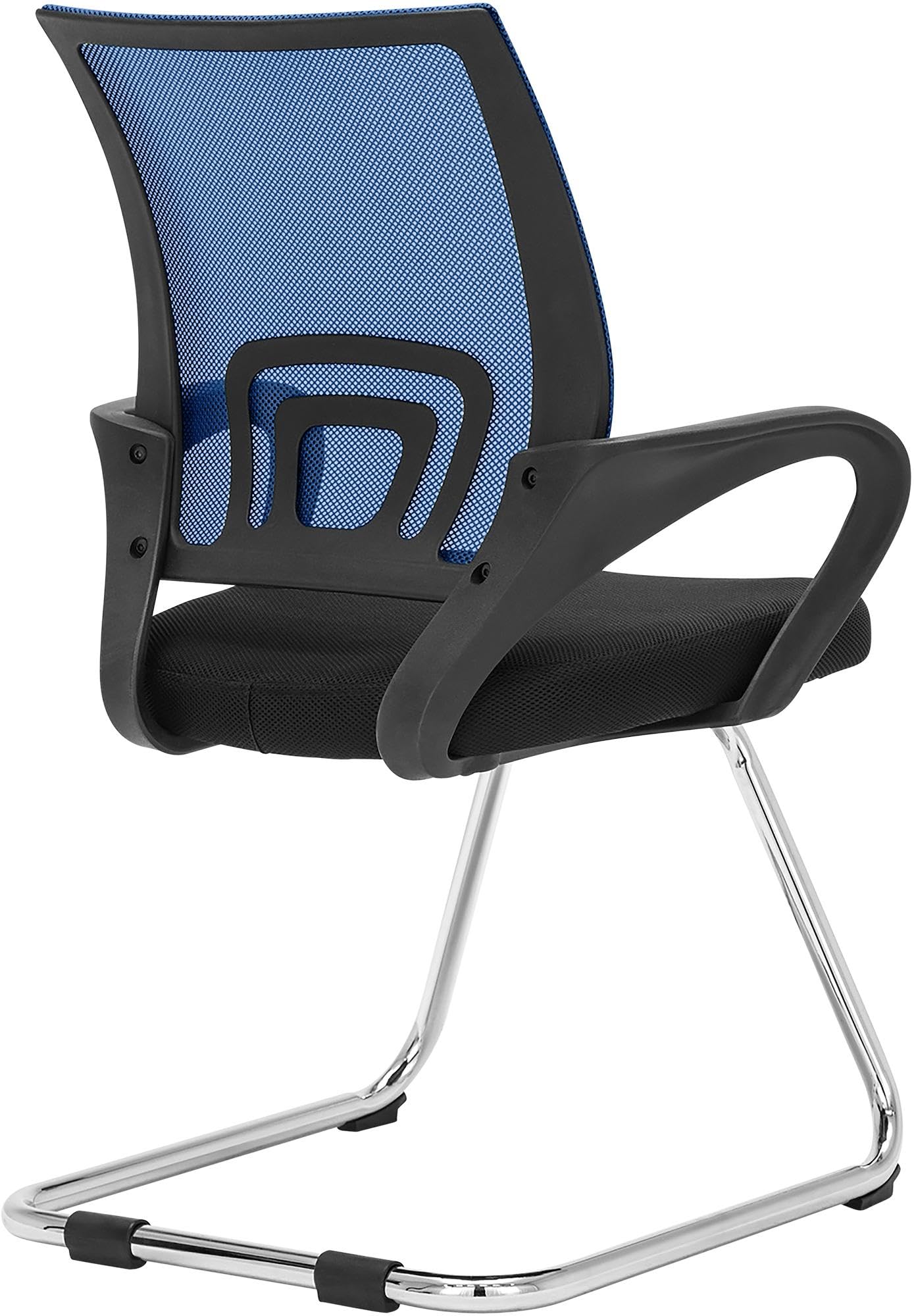 CLP Silla De Conferencia Eureka En Estilo Cantilever Eureka I Silla de Oficina Moderna con Reposabrazos & Sin Ruedas Color:Azul