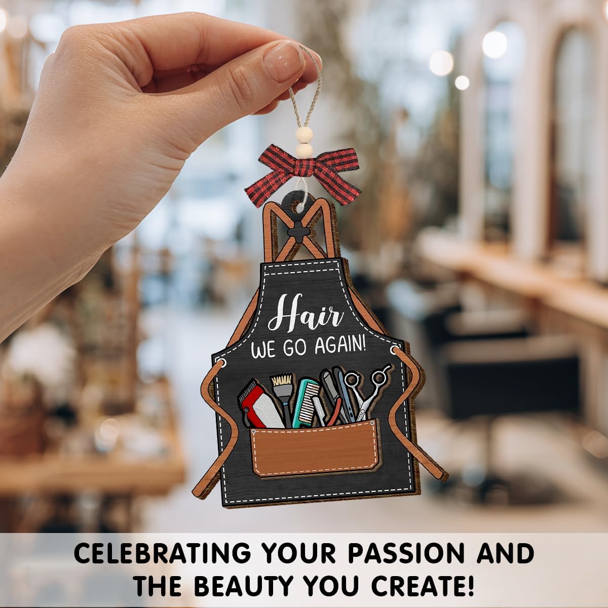 Hairstylist Christmas Ornament 2025 - Hair Ornaments for Women, Funny Christmas Ornaments for Tree Decor, Unique Barber Gifts for Men, Cosmetology Gifts for Salon Owner Hairdresser and Beautician - Image 7